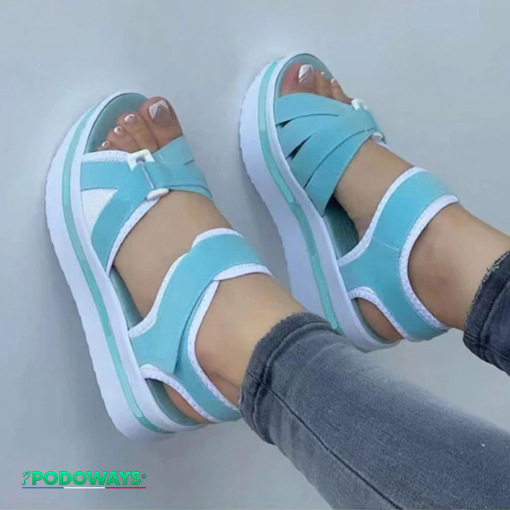 Sandales Orthopédiques à mémoire de forme Semelles Orthopédiques PODOWAYS 36 Aqua 