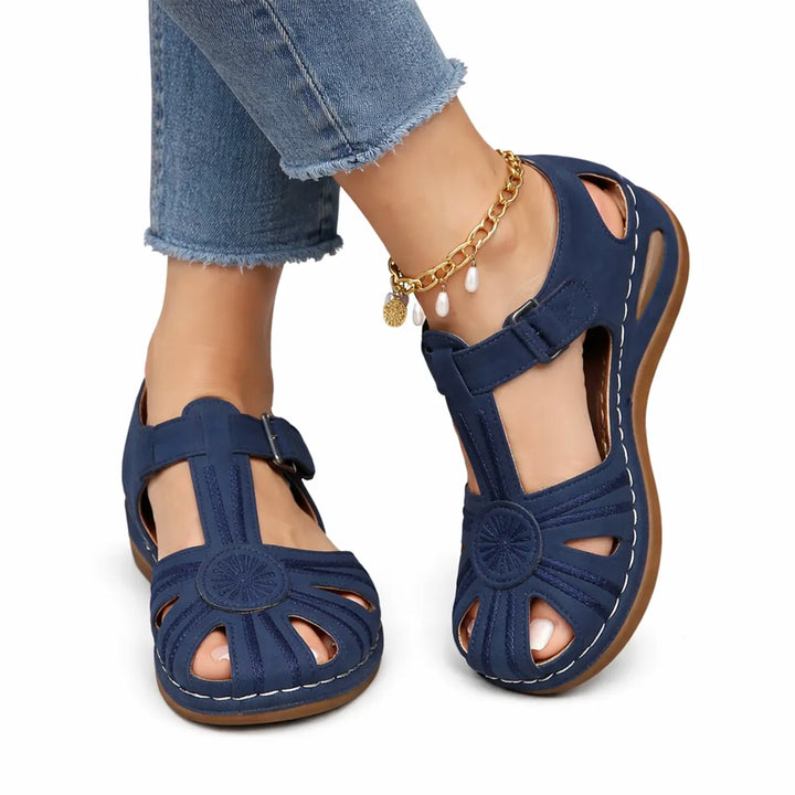 Sandales Orthopédiques Cuir pour femmes Semelles Orthopédiques PODOWAYS 36 MidnightBlue