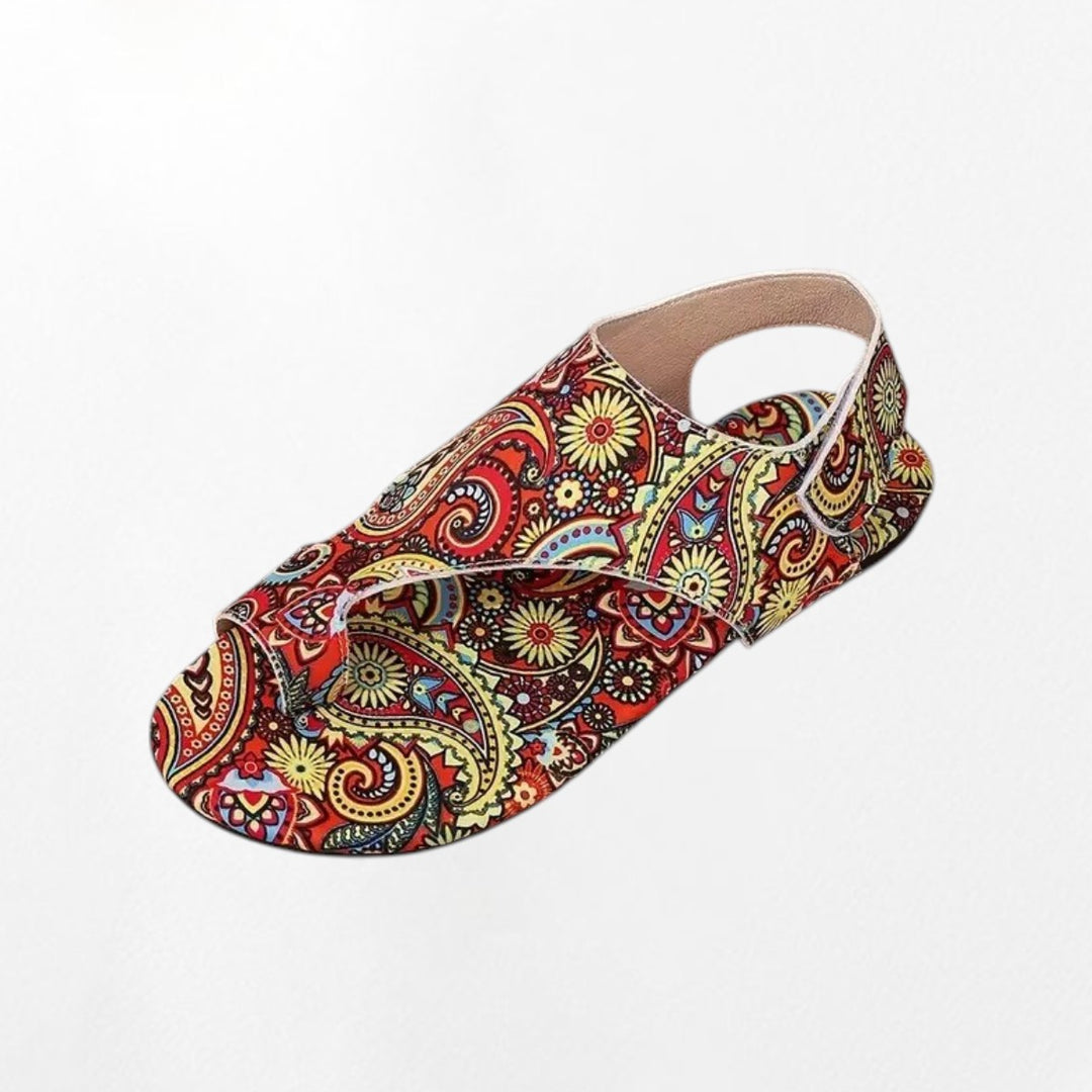 Sandales plates pour femmes imprimées Podoways