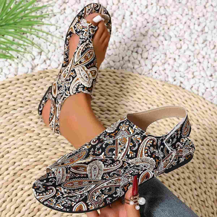 Sandales plates pour femmes imprimées Podoways