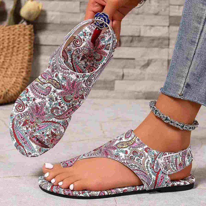 Sandales plates pour femmes imprimées Podoways 36 Pink