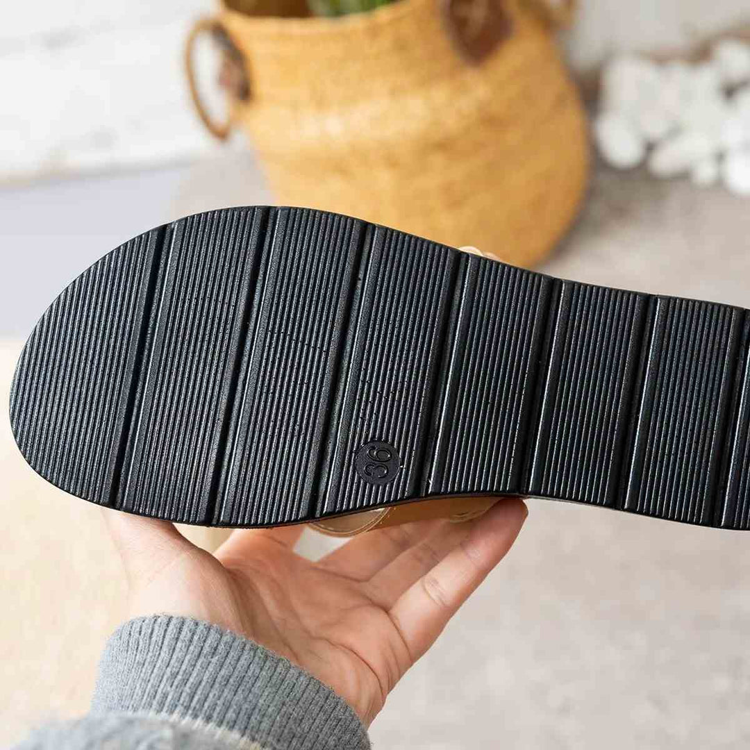 Sandales tendance pour femmes ornées dorée Podoways