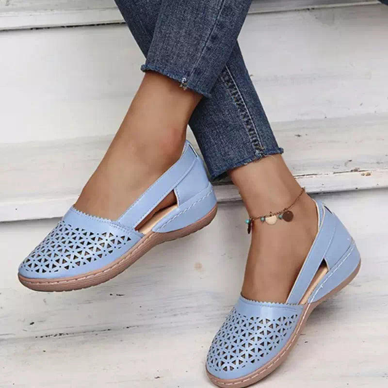 Sandales style rétro en cuir Podoways 36 LightSkyBlue