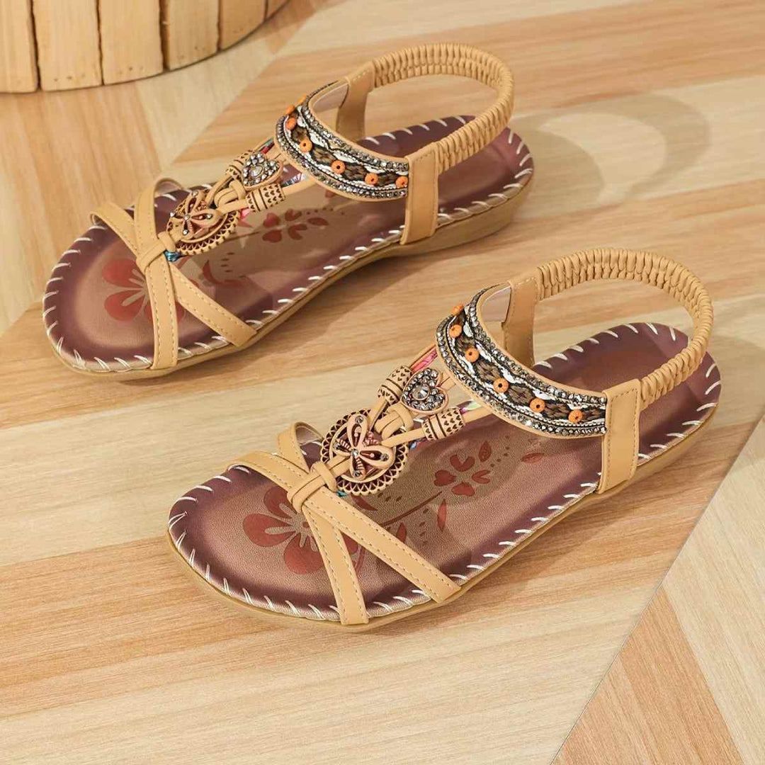 Tongs de plage style bohème Podoways 35 Wheat