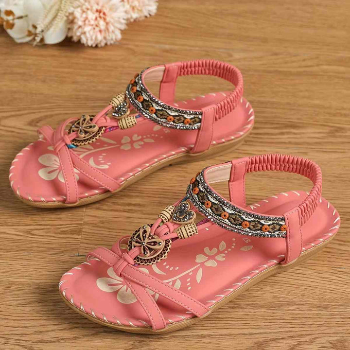 Tongs de plage style bohème Podoways 35 Pink