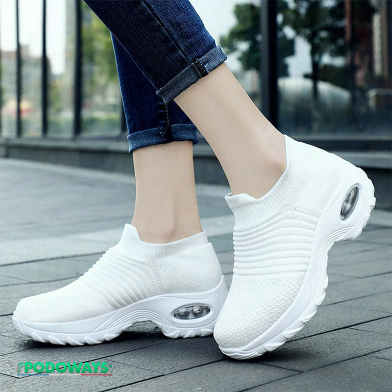 Basket orthopédique pour femme avec semelle en gel Semelles Orthopédiques PODOWAYS 36 Blanc
