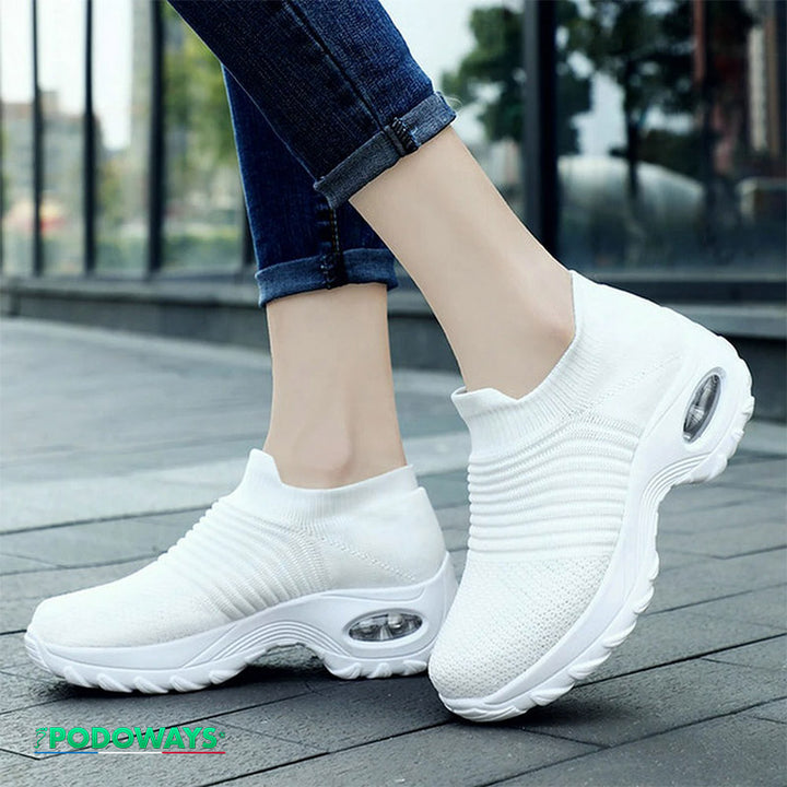 Basket orthopédique pour femme avec semelle en gel Semelles Orthopédiques PODOWAYS 36 Blanc