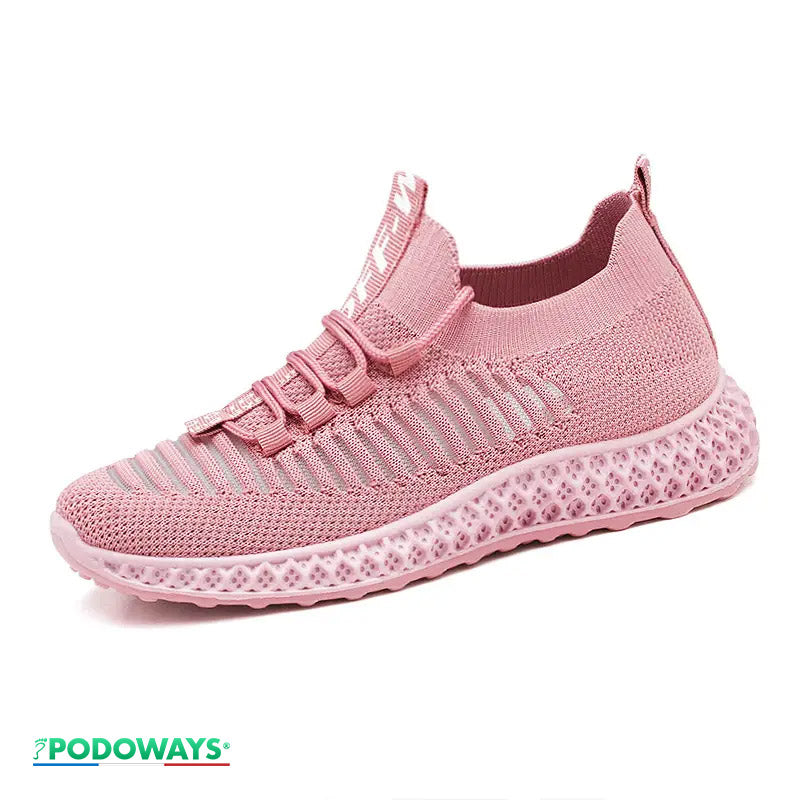 Basket orthopédique ergonomique femme colori rose pour le soutien et confort du pied photo commerciale