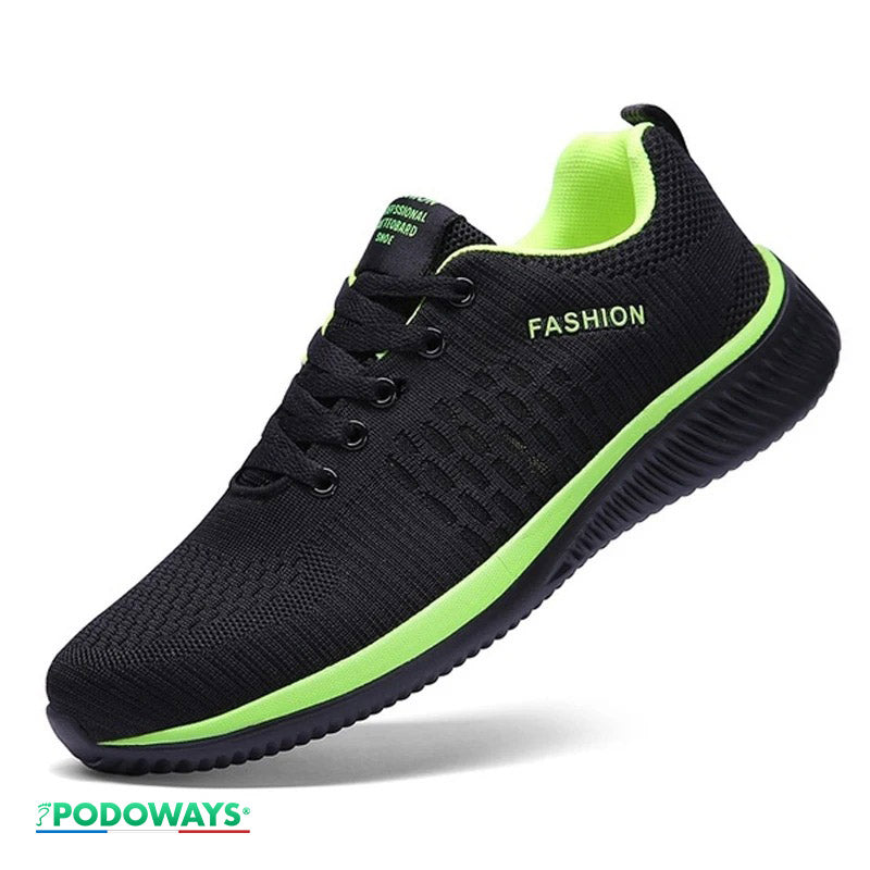 Basket orthopédique pour homme spécial running colori vert 