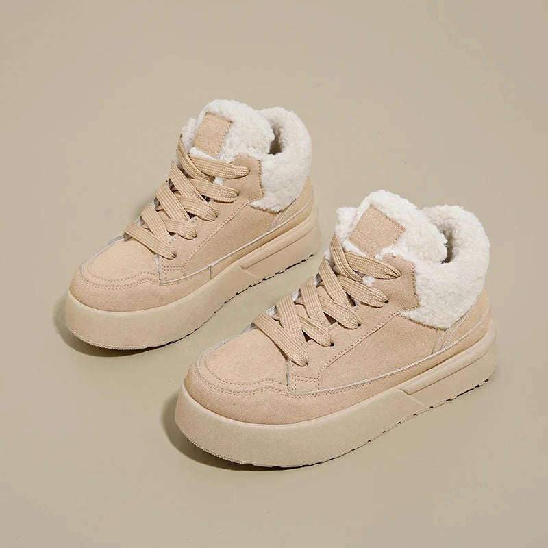 Baskets en moumoute pour femme Podoways 35 Wheat