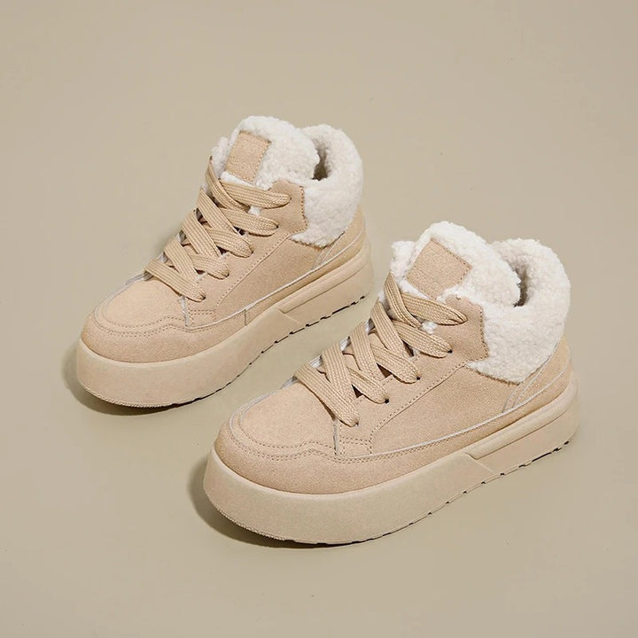 Baskets en moumoute pour femme Podoways 35 Wheat