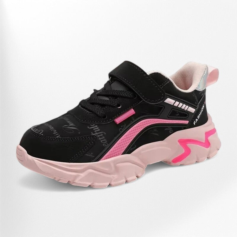Baskets compensées tendance à scratch pour femme Podoways 28 Black