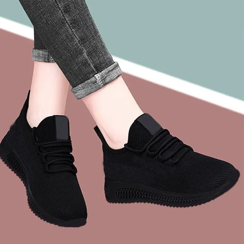 Baskets d'intérieur noires pour femme Podoways