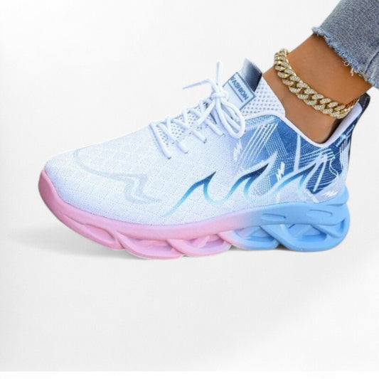 Baskets tendance de marche sportive femme Podoways 36 SteelBlue