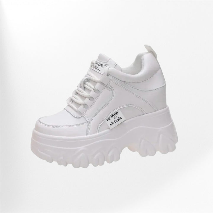 basket blanche compensee femme Chaussures Orthopédiques Podoways