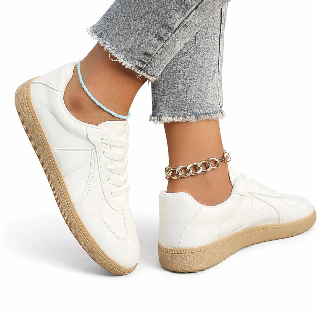 Baskets blanches orthopédiques en cuir Podoways