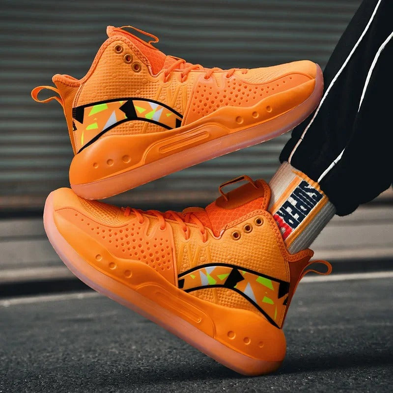 Basket orange homme Chaussures Orthopédiques Podoways