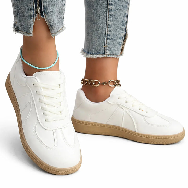 Baskets blanches orthopédiques en cuir Podoways