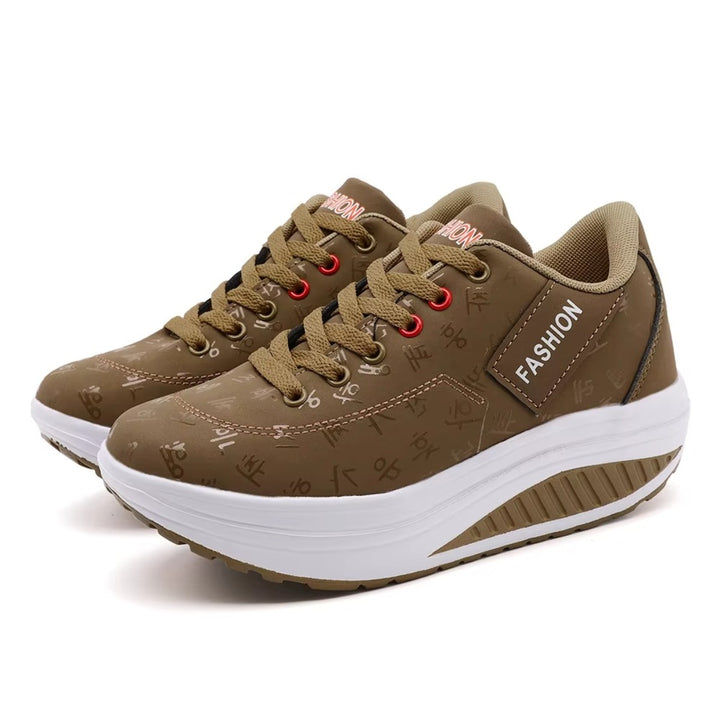 Baskets Confort Femme – Semelle Amortissante et Respirante Podoways 35 Chocolate