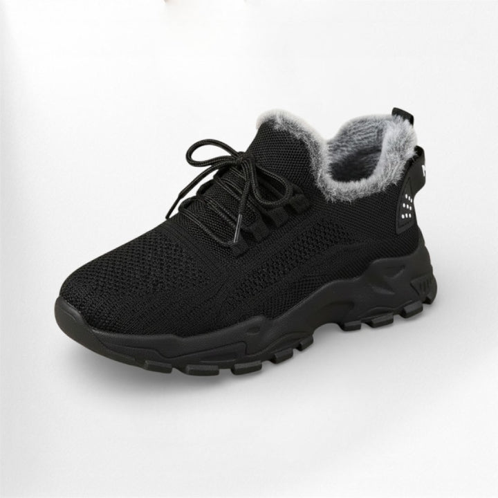 Baskets femme fourrées au look urbain et moderne Podoways 36 Black