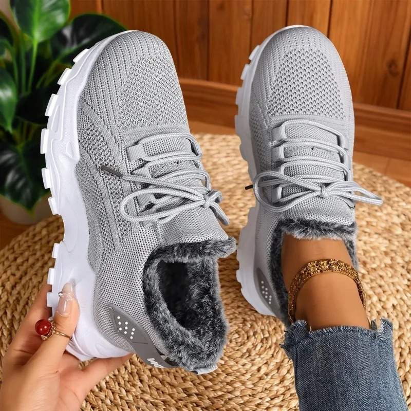 Baskets femme fourrées au look urbain et moderne Podoways