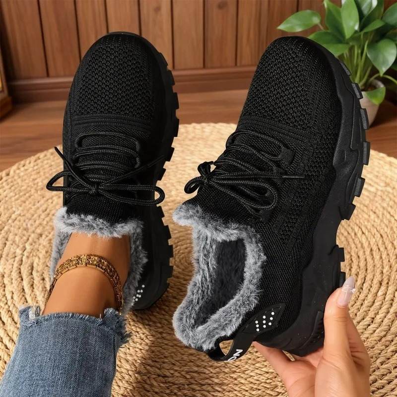 Baskets femme fourrées au look urbain et moderne Podoways