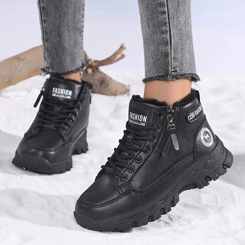 Baskets femme hiver imperméables Podoways Podoways 36 Black