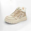 Charger l'image dans la visionneuse de la galerie, Baskets femme à plateforme fourrées – design hiver chic Podoways 36 Wheat
