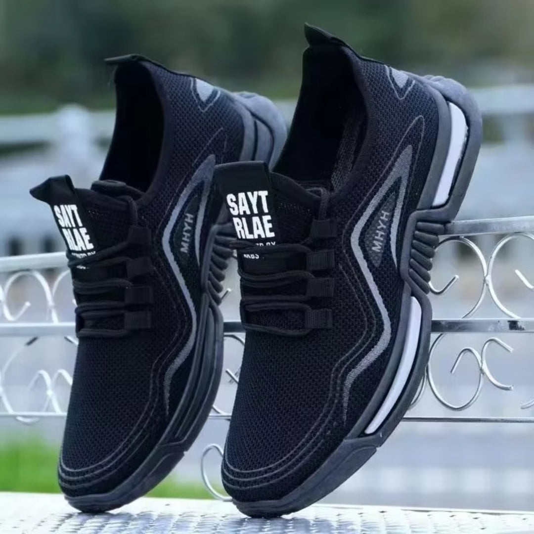 Baskets Homme Sans Lacets – Respirantes, Légères et Confortables Podoways 39 Black