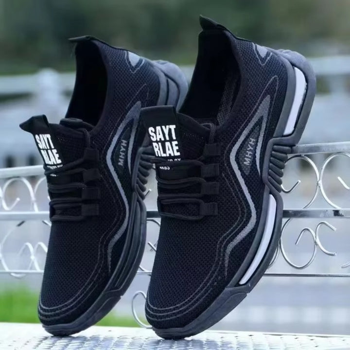 Baskets Homme Sans Lacets – Respirantes, Légères et Confortables Podoways 39 Black