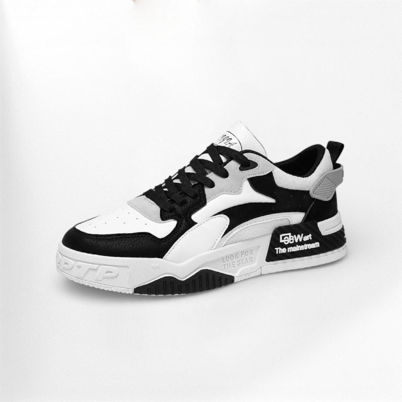 Baskets homme street design noir et blanc moderne Podoways 39 Black