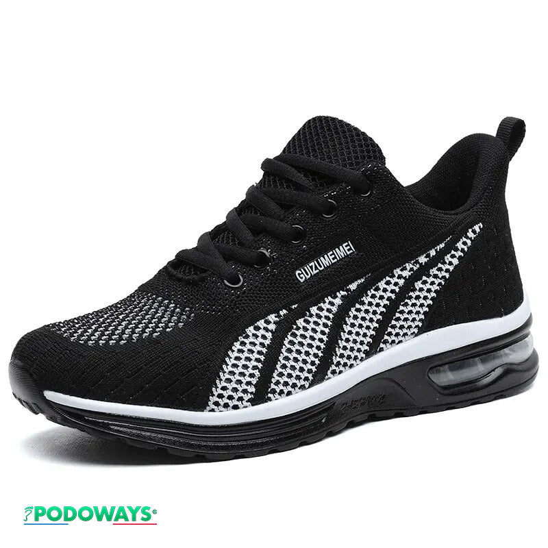 Baskets orthopédiques respirante Femme Semelles Orthopédiques PODOWAYS 36 Black 