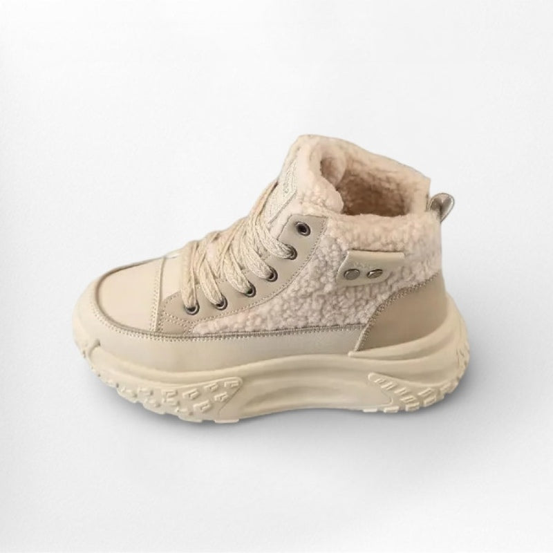 Bottes d’hiver femme en moumoute Podoways Podoways 36 Wheat