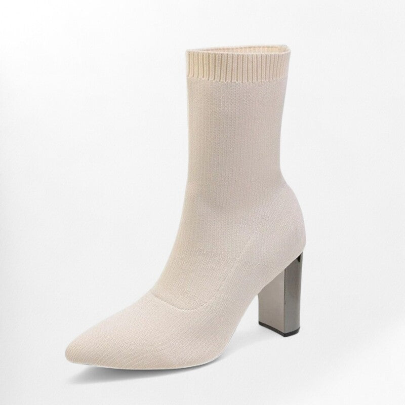 Bottine beige a talon Podoways 35 Blanc