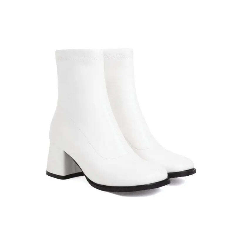 Bottine cuir vernis Podoways 34 Blanc