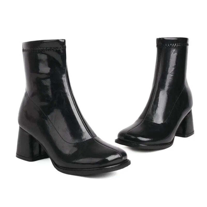 Bottine cuir vernis Podoways 34 Black