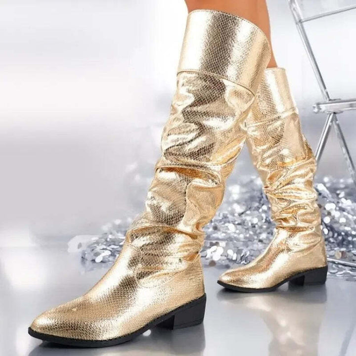 Bottines dorées pour femme Podoways