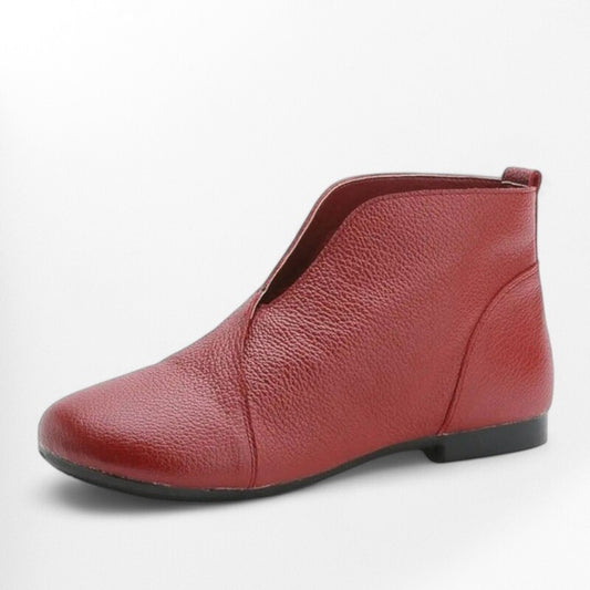 Bottine en cuir rouge pour femme Podoways 35 Red