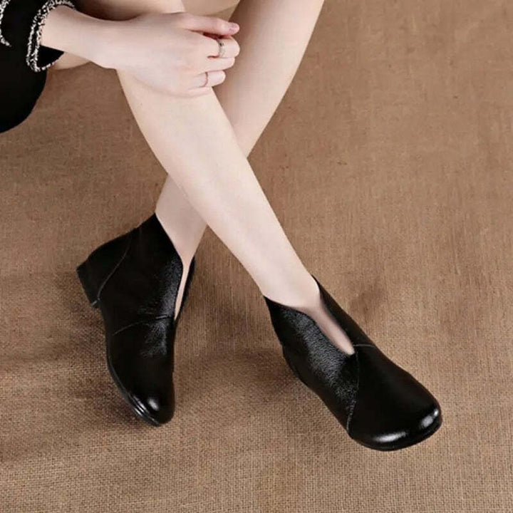 Bottine en cuir rouge pour femme Podoways