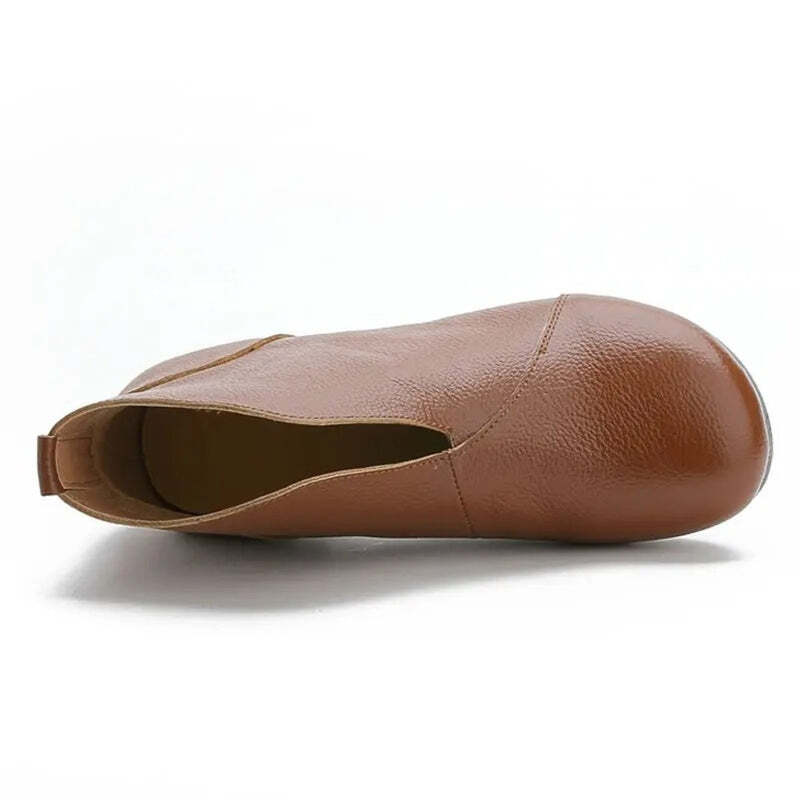 Bottine en cuir rouge pour femme Podoways