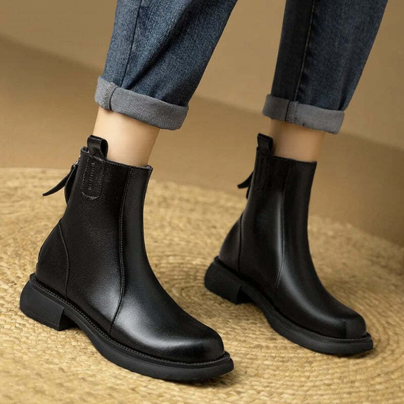 Bottine marron femme plate Podoways 34 Black