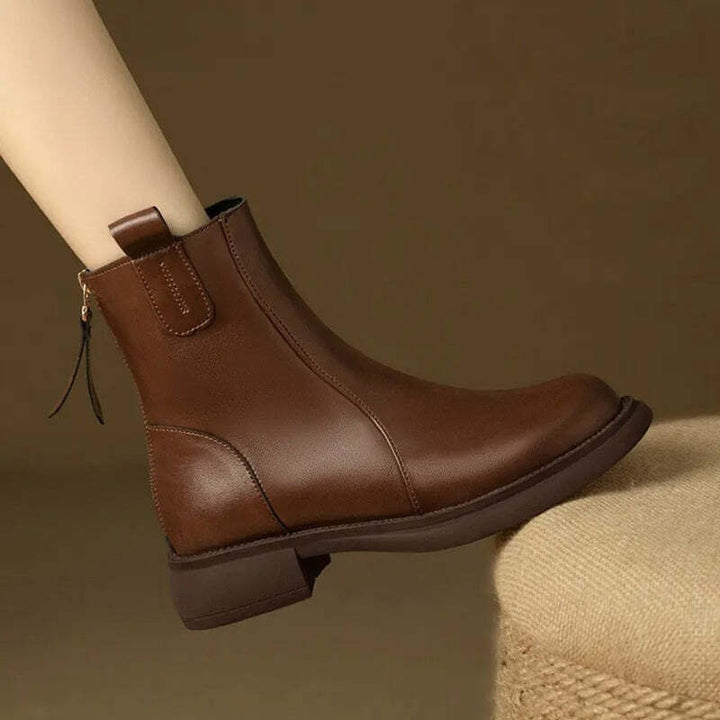 Bottine marron femme plate Podoways