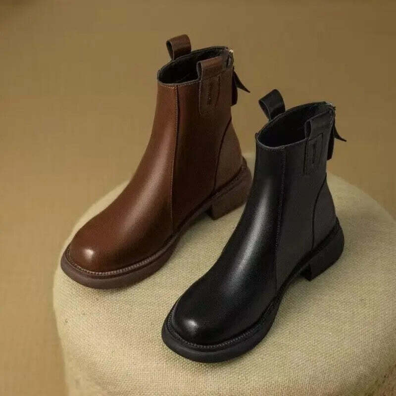Bottine marron femme plate Podoways