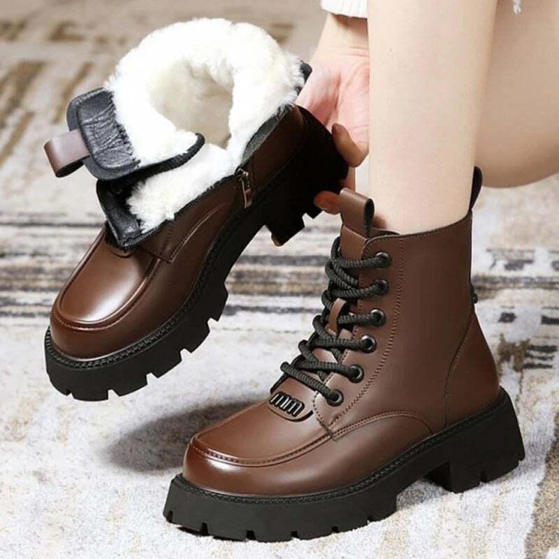 Bottine marron foncé femme Podoways