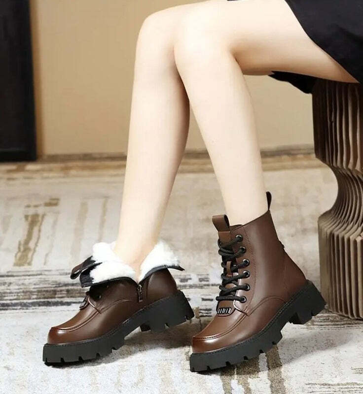 Bottine marron foncé femme Podoways