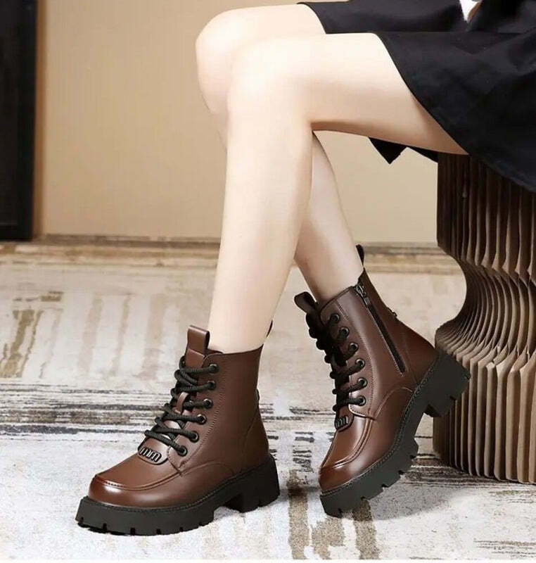 Bottine marron foncé femme Podoways