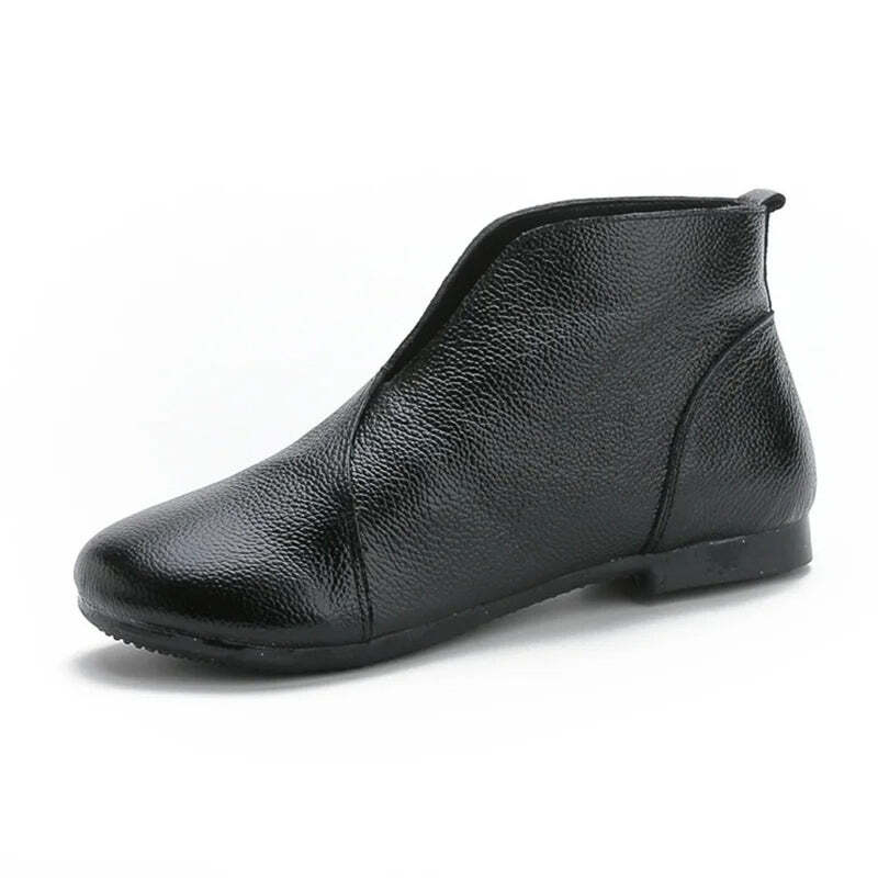 Bottine en cuir rouge pour femme Podoways 35 Black