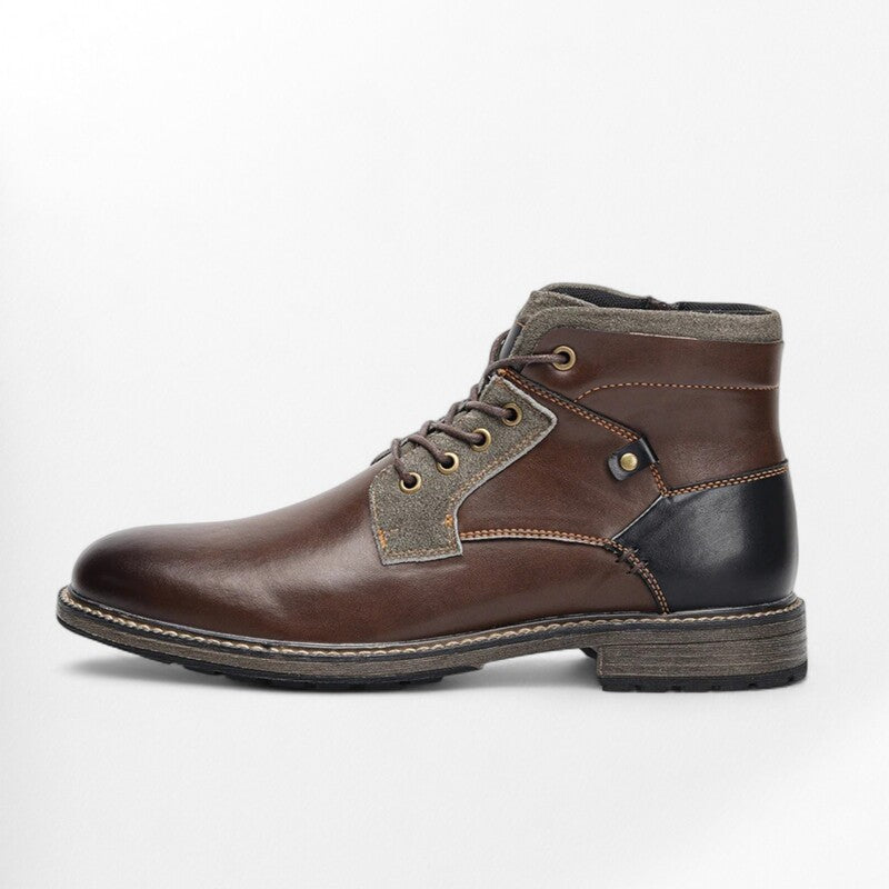Bottines en cuir marron pour homme Podoways 40 Sienna