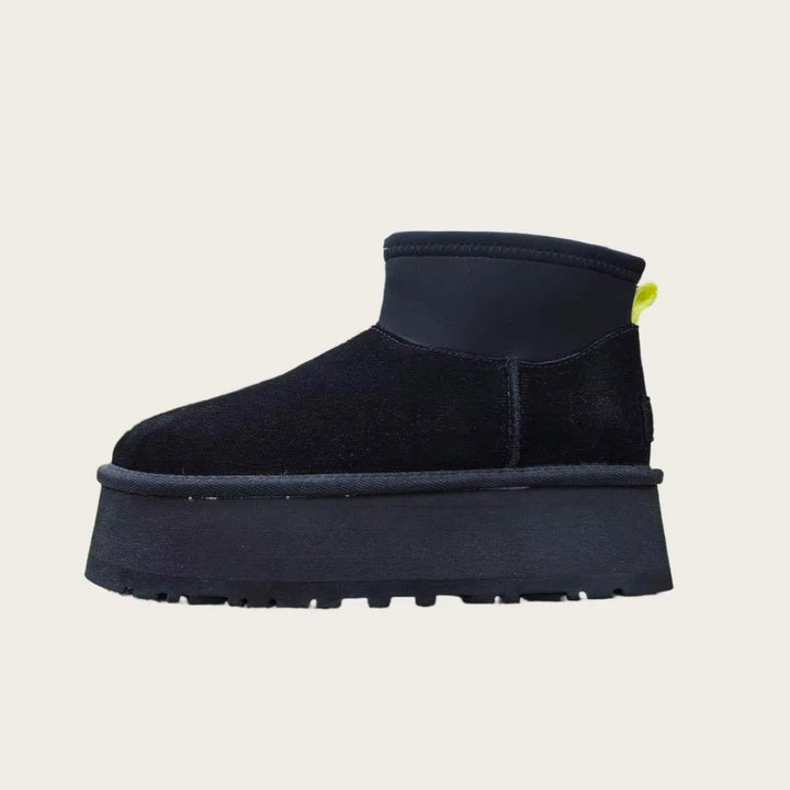 Bottines Chaudes Femme – Fourrées avec Semelle Épaisse Podoways 36 Black