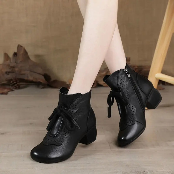 Bottines femme vintage – style élégance intemporelle Podoways 35 Black